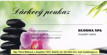 Dárkový poukaz jistě potěší Vaše blízké či partnera